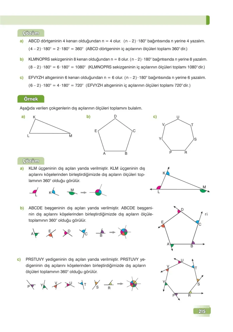 7. Sınıf Matematik Ders Kitabı Cevapları Edat Yayınları Sayfa 215