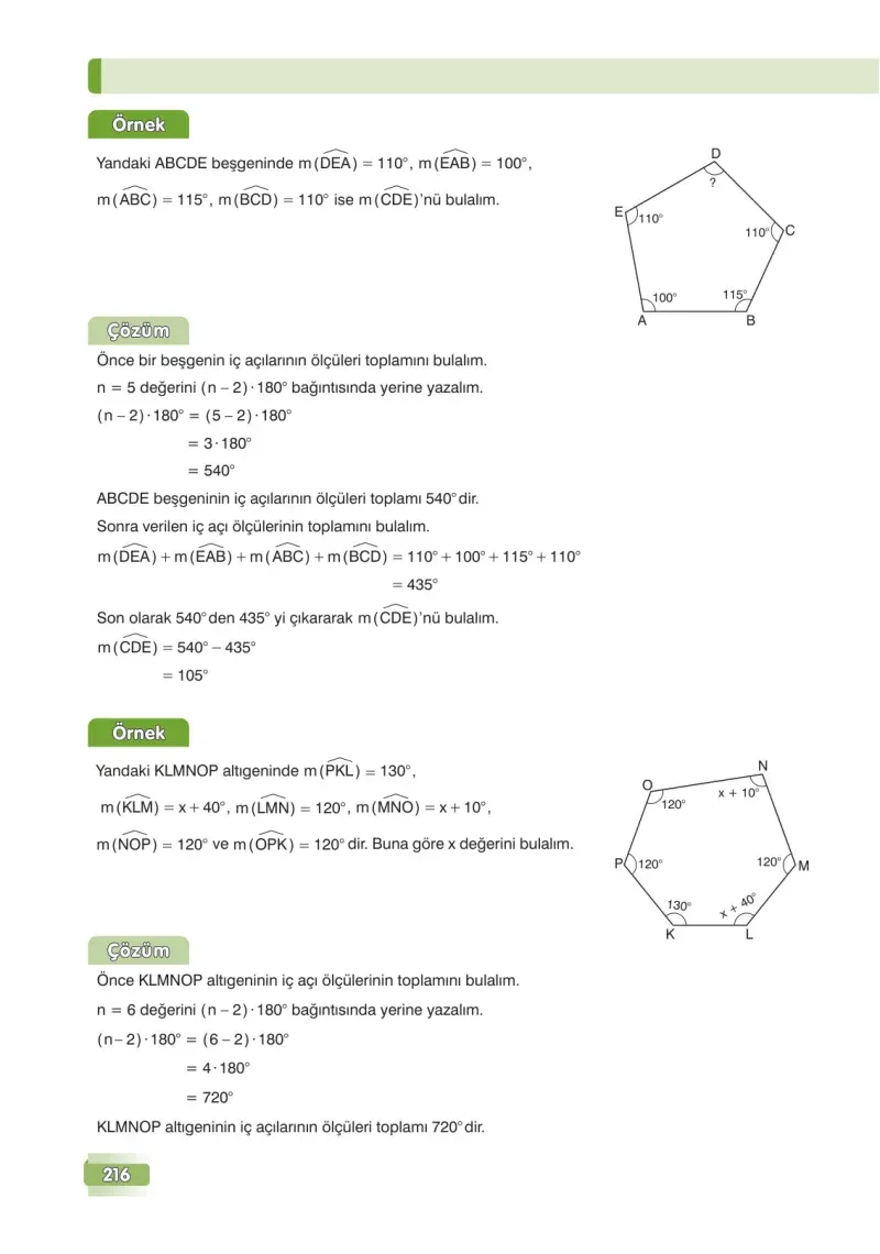 7. Sınıf Matematik Ders Kitabı Cevapları Edat Yayınları Sayfa 216
