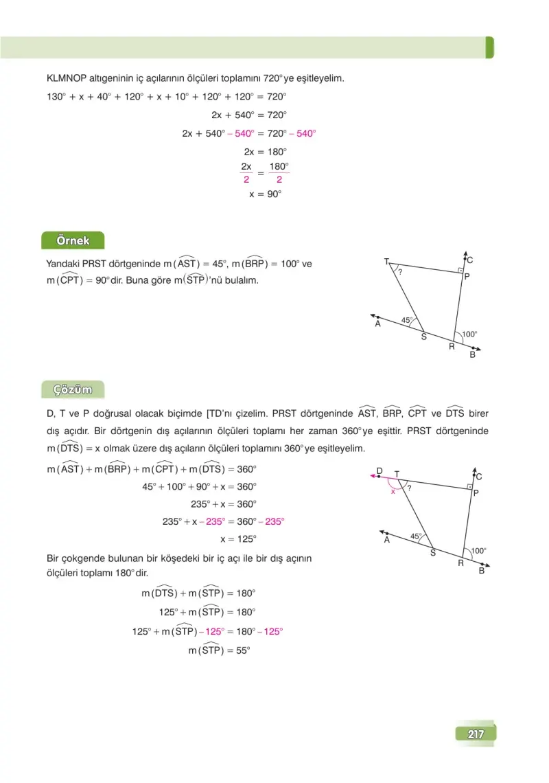 7. Sınıf Matematik Ders Kitabı Cevapları Edat Yayınları Sayfa 217