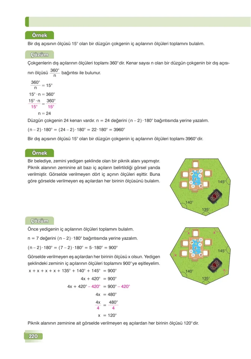 7. Sınıf Matematik Ders Kitabı Cevapları Edat Yayınları Sayfa 220