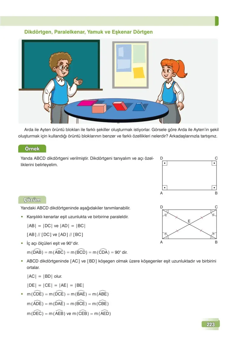 7. Sınıf Matematik Ders Kitabı Cevapları Edat Yayınları Sayfa 223