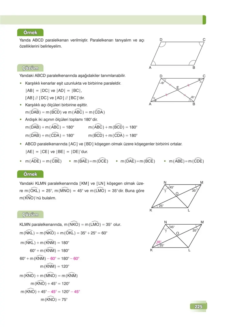 7. Sınıf Matematik Ders Kitabı Cevapları Edat Yayınları Sayfa 225