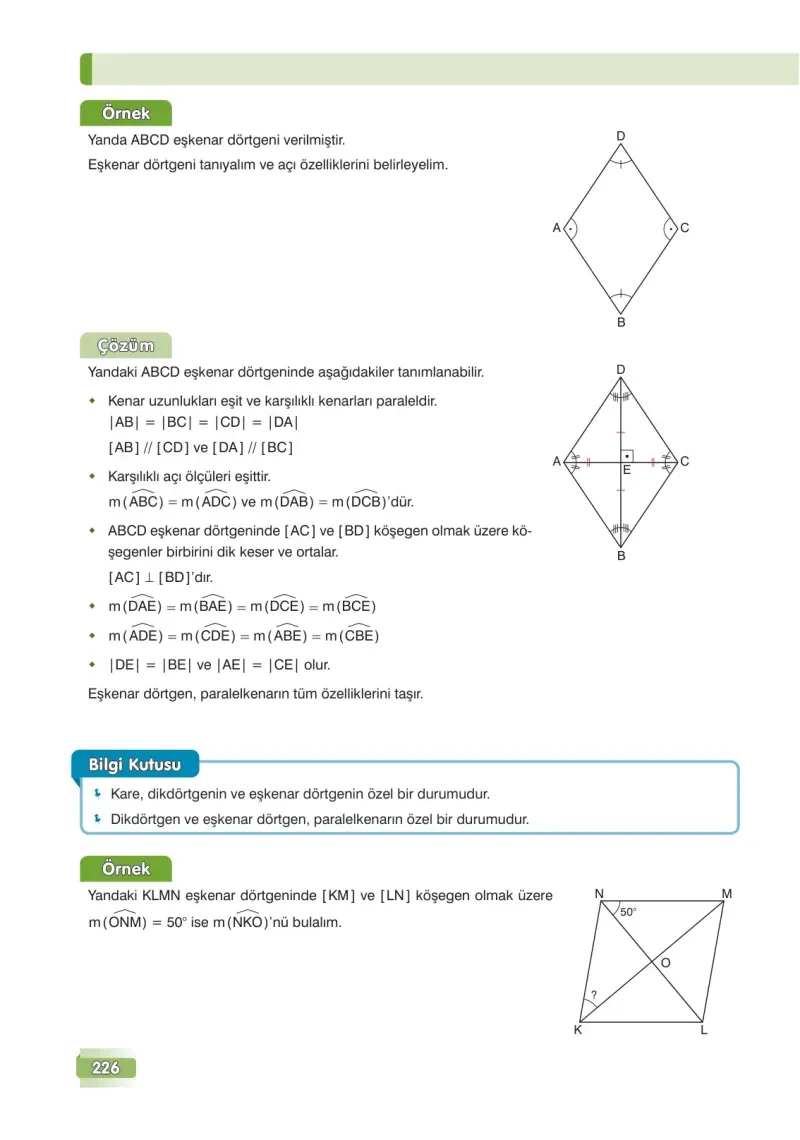 7. Sınıf Matematik Ders Kitabı Cevapları Edat Yayınları Sayfa 226