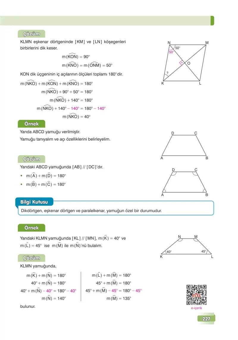 7. Sınıf Matematik Ders Kitabı Cevapları Edat Yayınları Sayfa 227