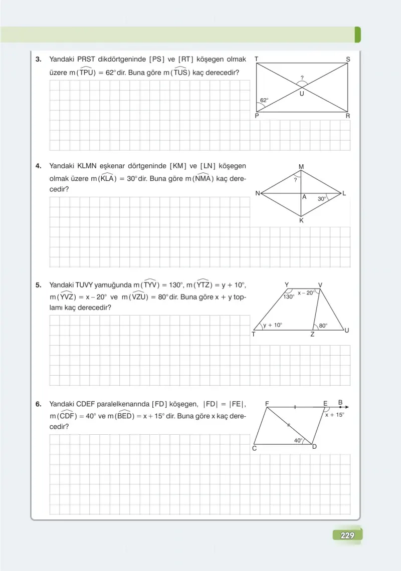 7. Sınıf Matematik Ders Kitabı Cevapları Edat Yayınları Sayfa 229