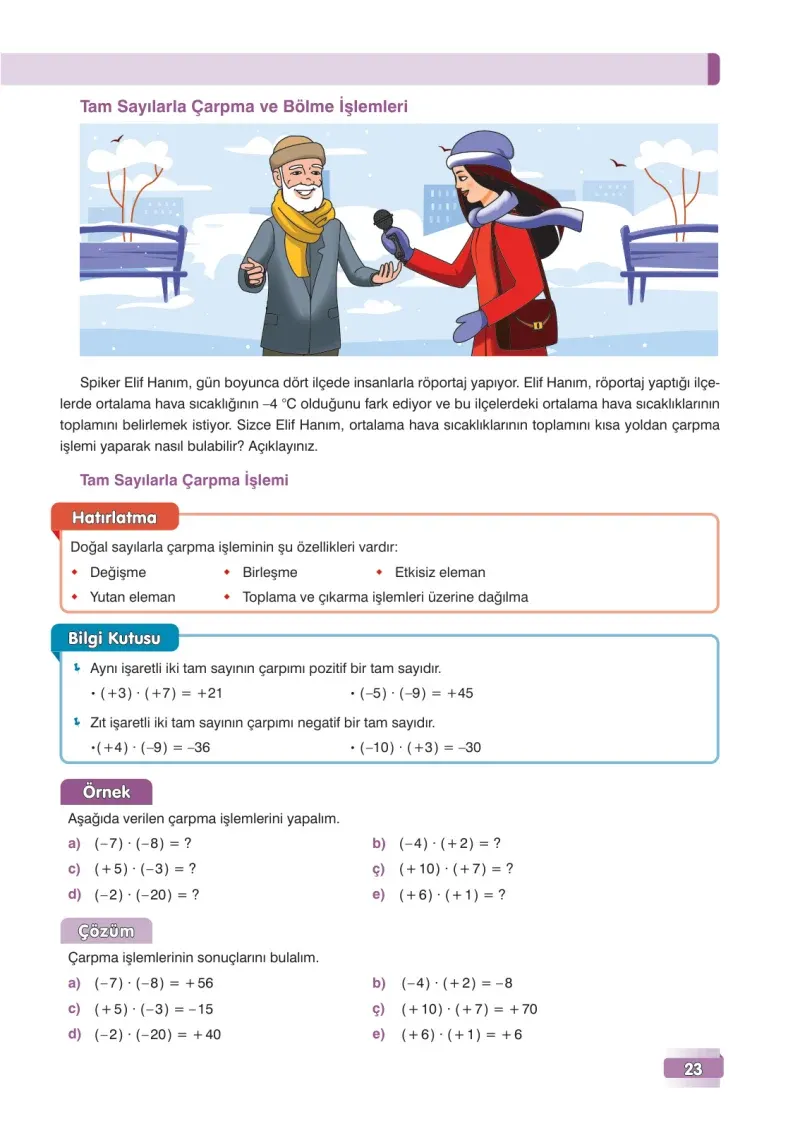 7. Sınıf Matematik Ders Kitabı Cevapları Edat Yayınları Sayfa 23
