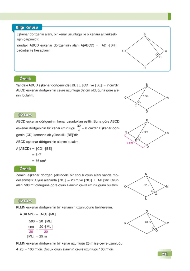7. Sınıf Matematik Ders Kitabı Cevapları Edat Yayınları Sayfa 231