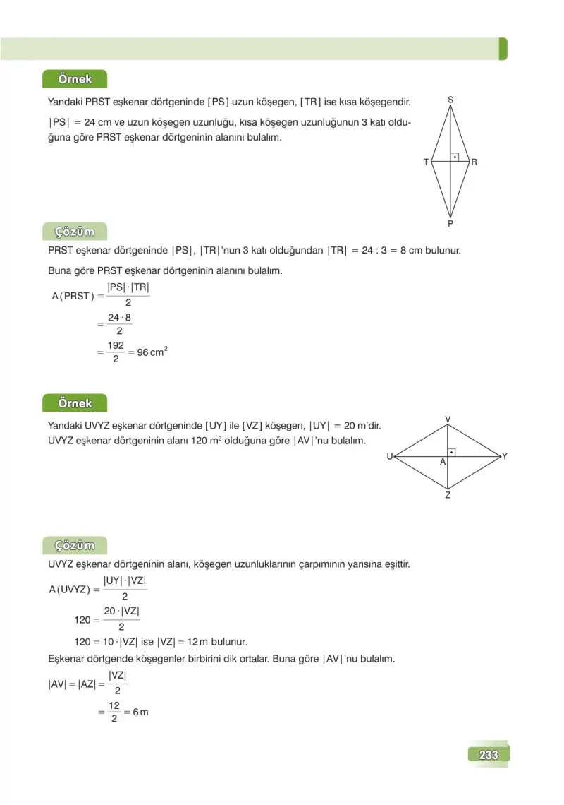 7. Sınıf Matematik Ders Kitabı Cevapları Edat Yayınları Sayfa 233