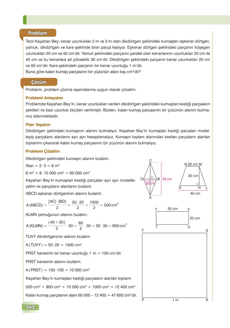 7. Sınıf Matematik Ders Kitabı Cevapları Edat Yayınları Sayfa 242