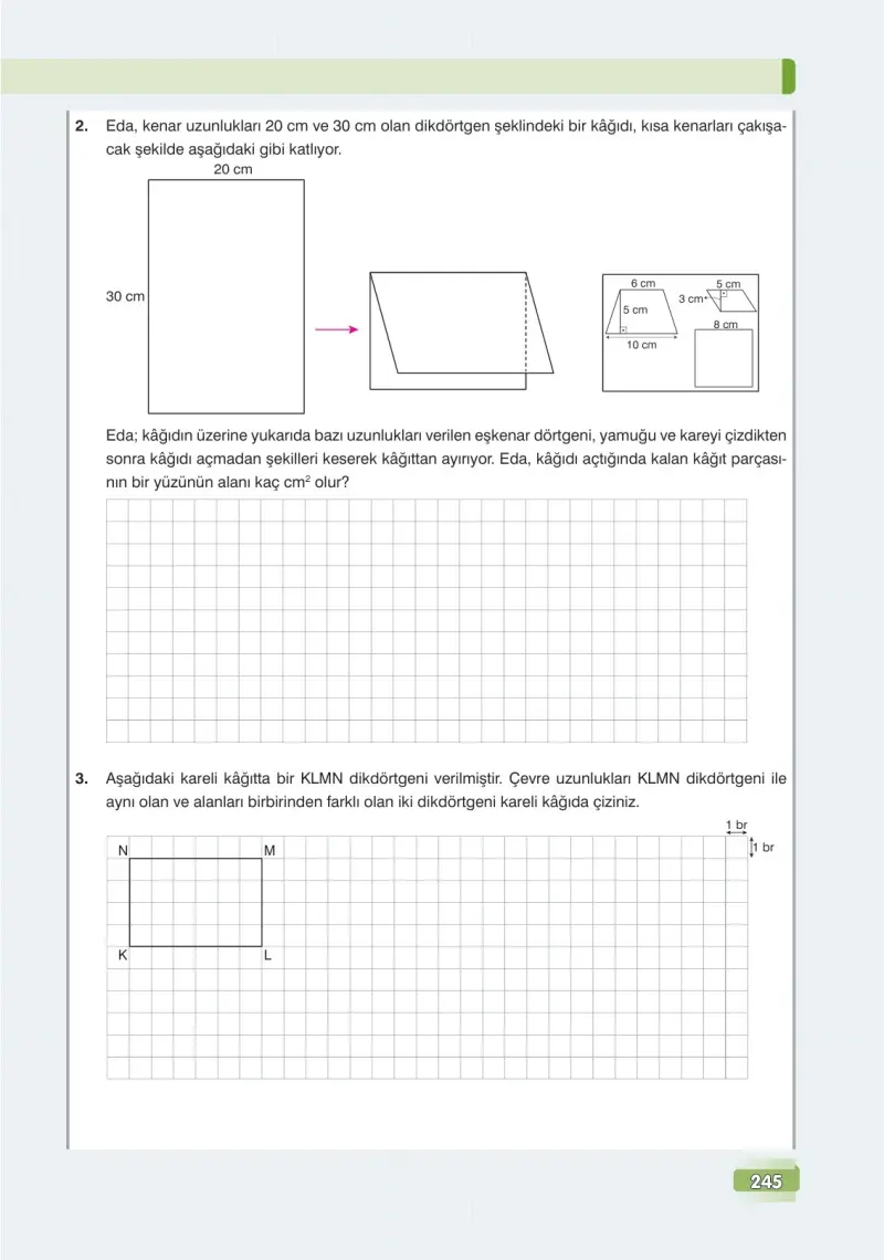7. Sınıf Matematik Ders Kitabı Cevapları Edat Yayınları Sayfa 245