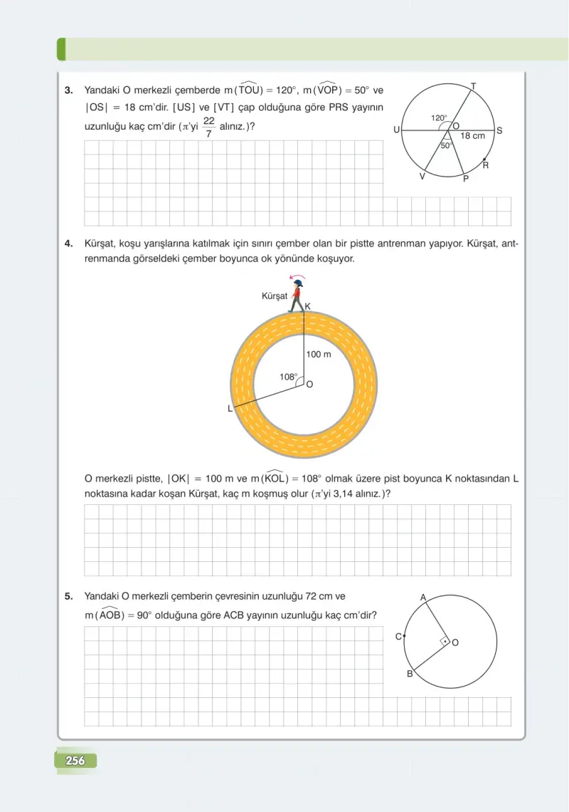 7. Sınıf Matematik Ders Kitabı Cevapları Edat Yayınları Sayfa 256