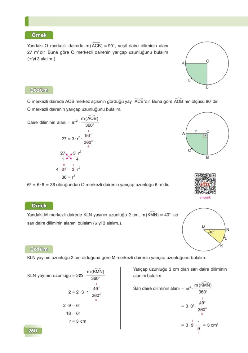 7. Sınıf Matematik Ders Kitabı Cevapları Edat Yayınları Sayfa 260