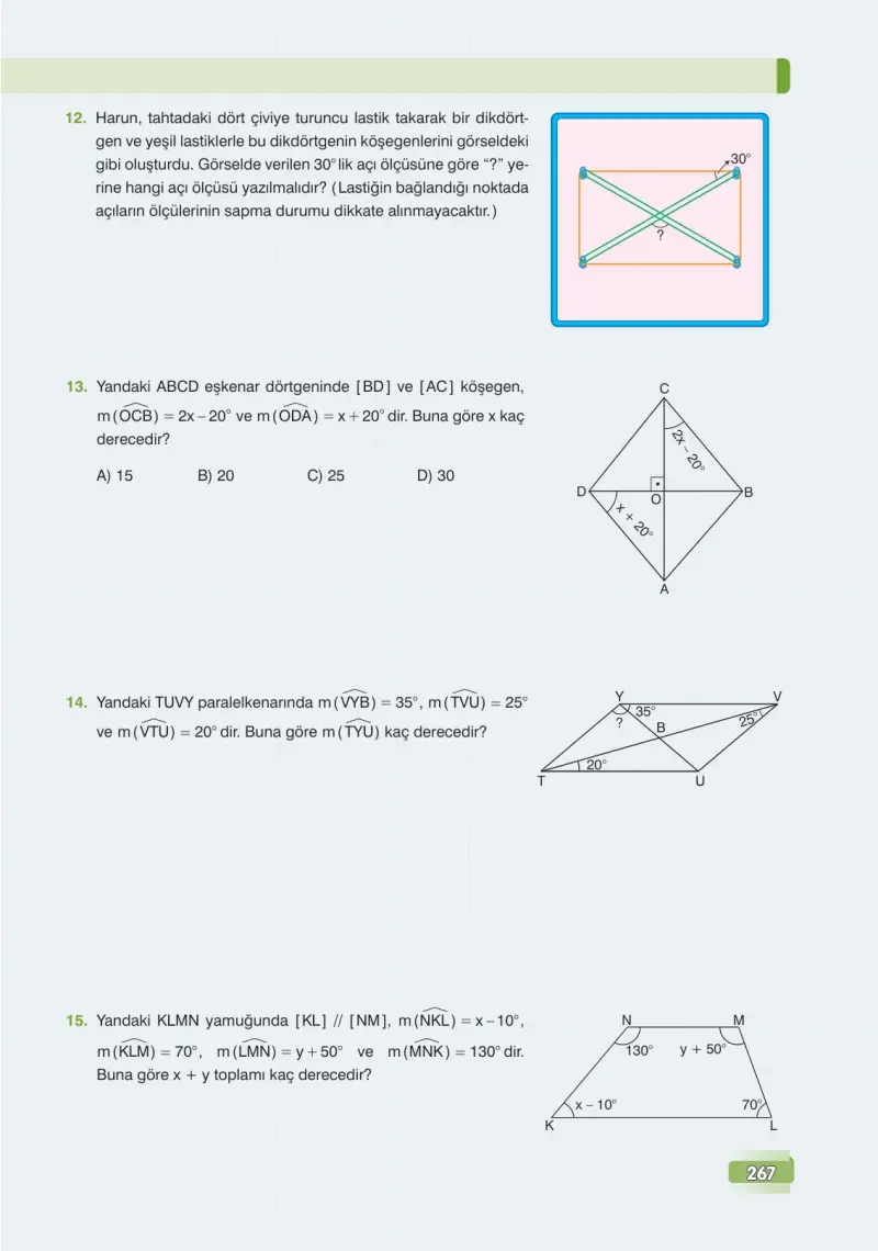 7. Sınıf Matematik Ders Kitabı Cevapları Edat Yayınları Sayfa 267