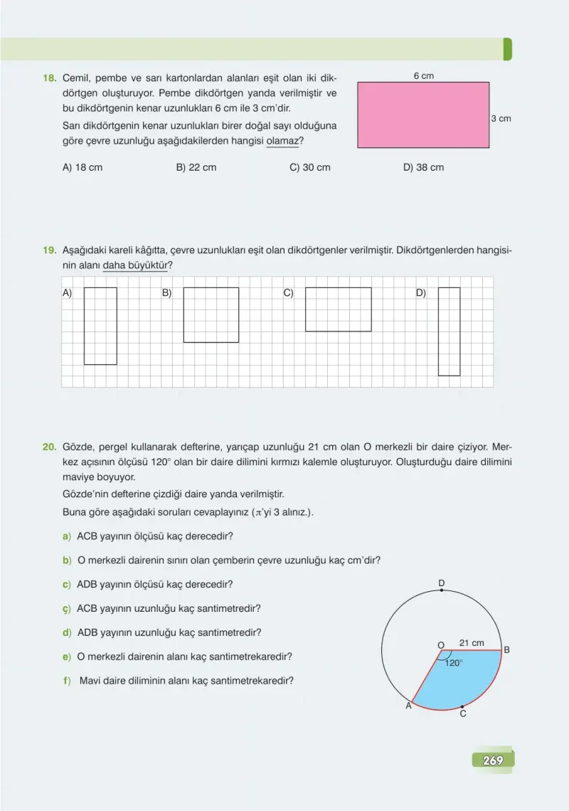 7. Sınıf Matematik Ders Kitabı Cevapları Edat Yayınları Sayfa 269