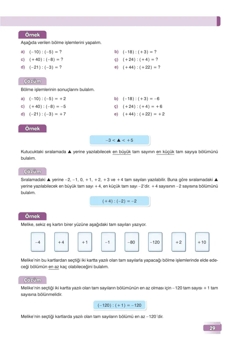 7. Sınıf Matematik Ders Kitabı Cevapları Edat Yayınları Sayfa 29