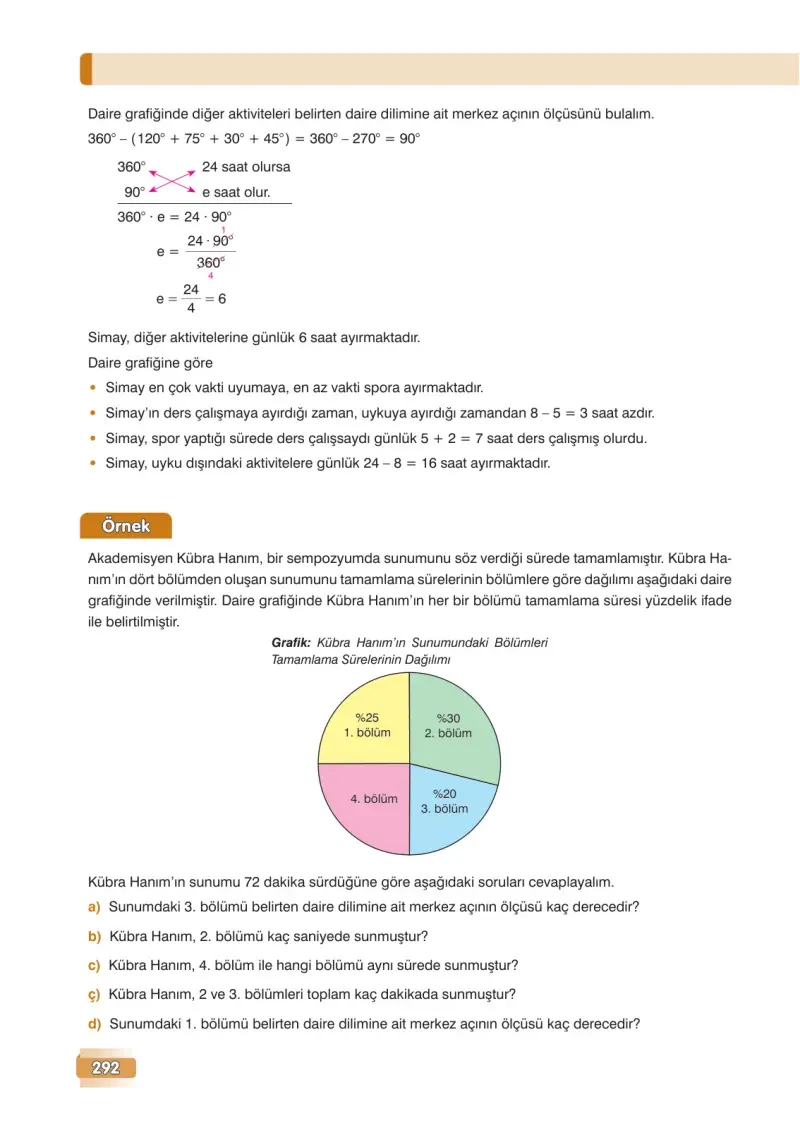 7. Sınıf Matematik Ders Kitabı Cevapları Edat Yayınları Sayfa 292