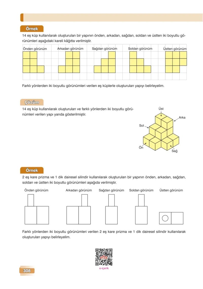 7. Sınıf Matematik Ders Kitabı Cevapları Edat Yayınları Sayfa 308