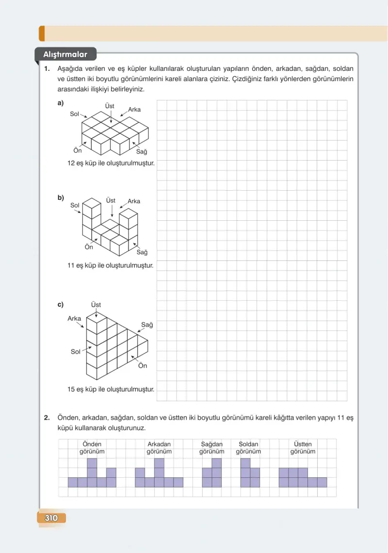 7. Sınıf Matematik Ders Kitabı Cevapları Edat Yayınları Sayfa 310