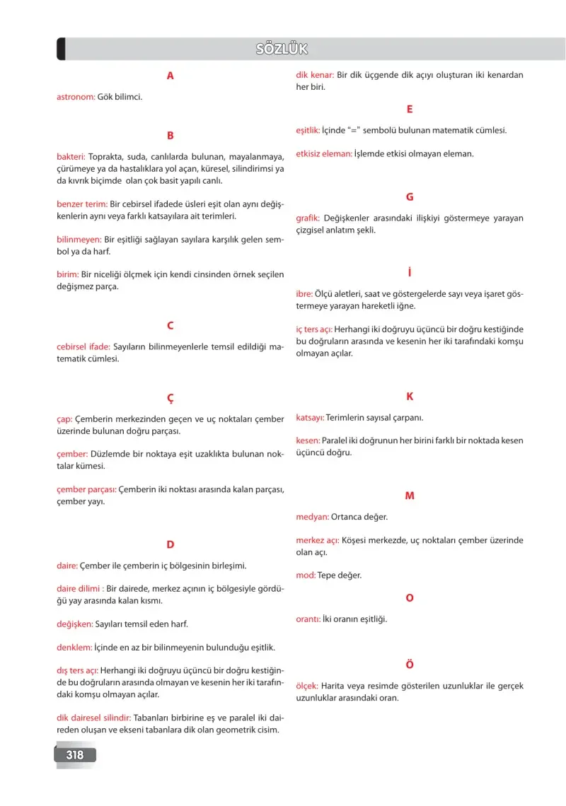 7. Sınıf Matematik Ders Kitabı Cevapları Edat Yayınları Sayfa 318