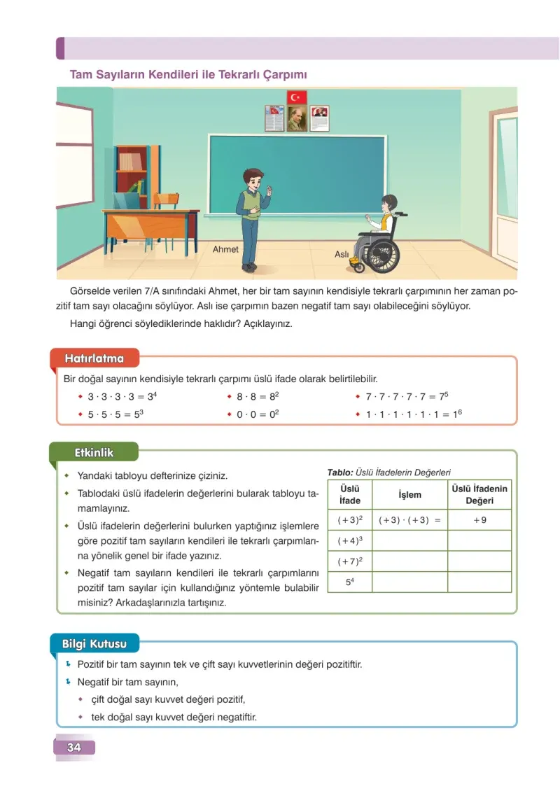 7. Sınıf Matematik Ders Kitabı Cevapları Edat Yayınları Sayfa 34