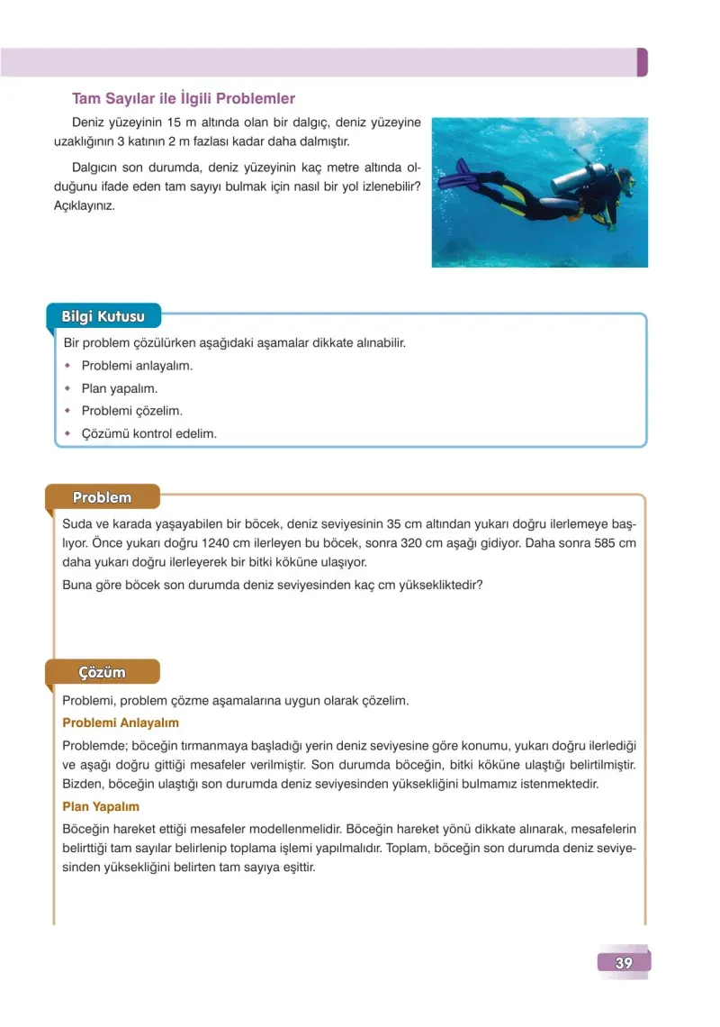 7. Sınıf Matematik Ders Kitabı Cevapları Edat Yayınları Sayfa 39
