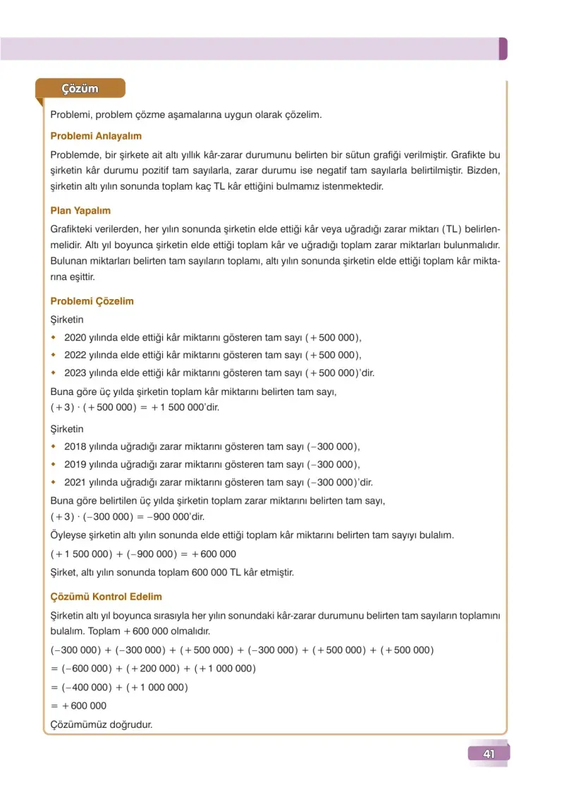 7. Sınıf Matematik Ders Kitabı Cevapları Edat Yayınları Sayfa 41