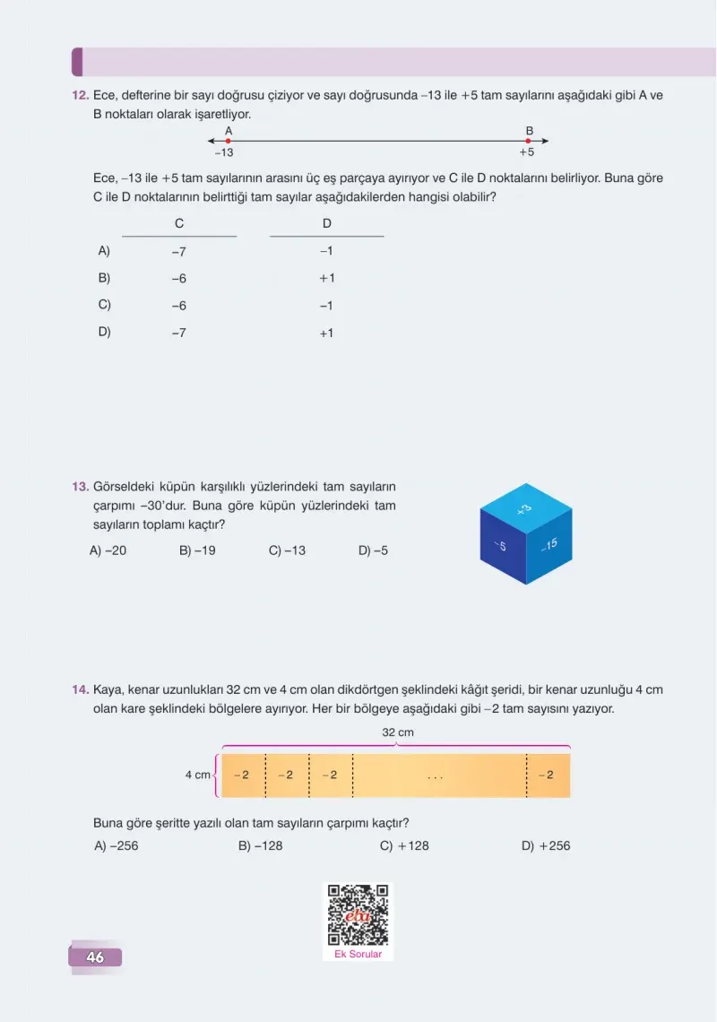 7. Sınıf Matematik Ders Kitabı Cevapları Edat Yayınları Sayfa 46