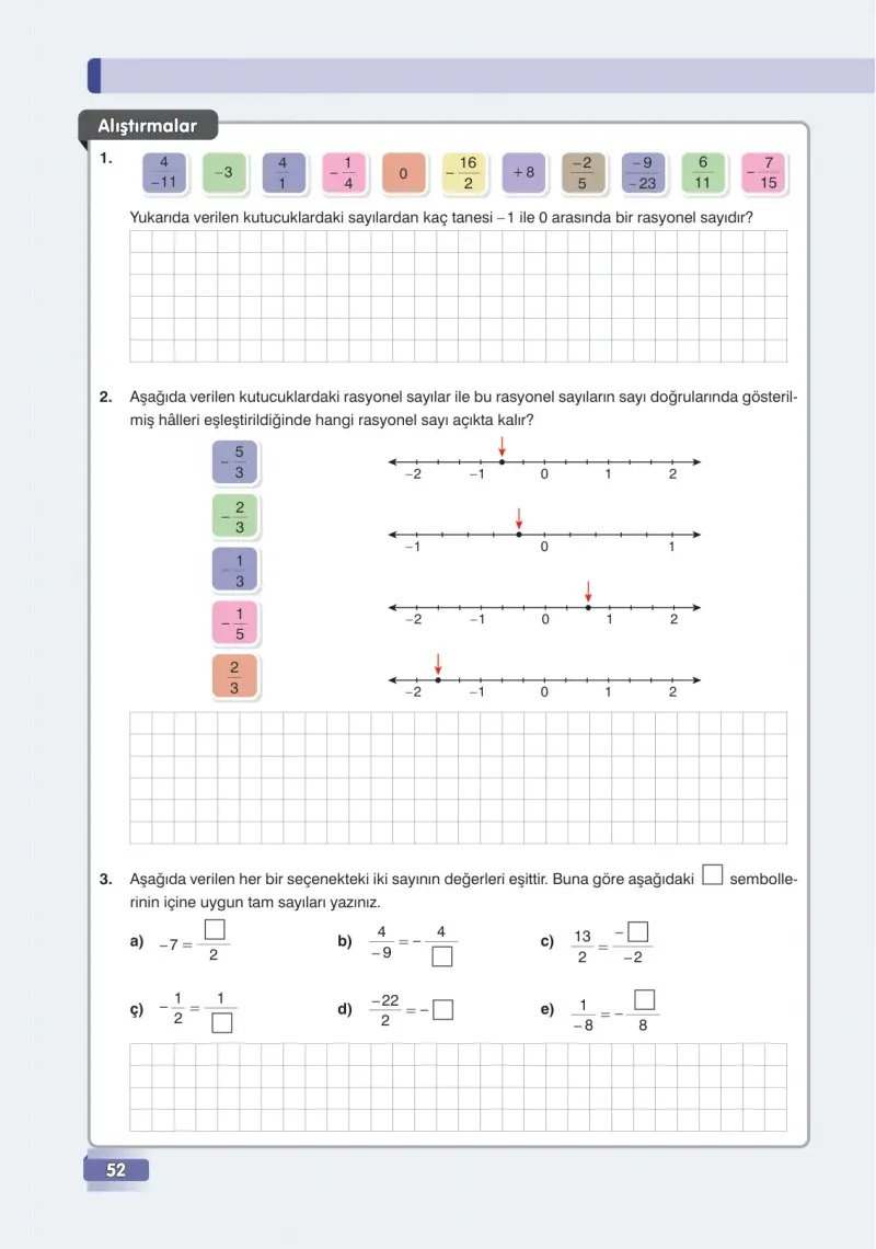 7. Sınıf Matematik Ders Kitabı Cevapları Edat Yayınları Sayfa 52
