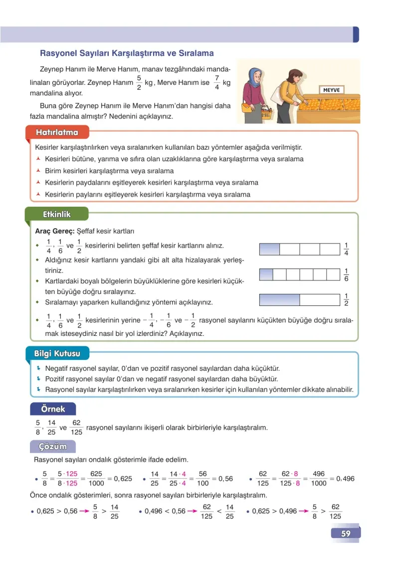 7. Sınıf Matematik Ders Kitabı Cevapları Edat Yayınları Sayfa 59