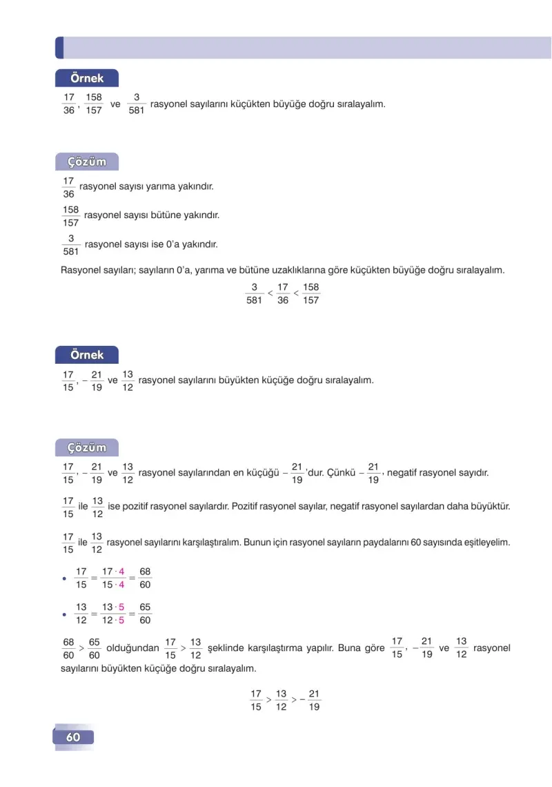 7. Sınıf Matematik Ders Kitabı Cevapları Edat Yayınları Sayfa 60