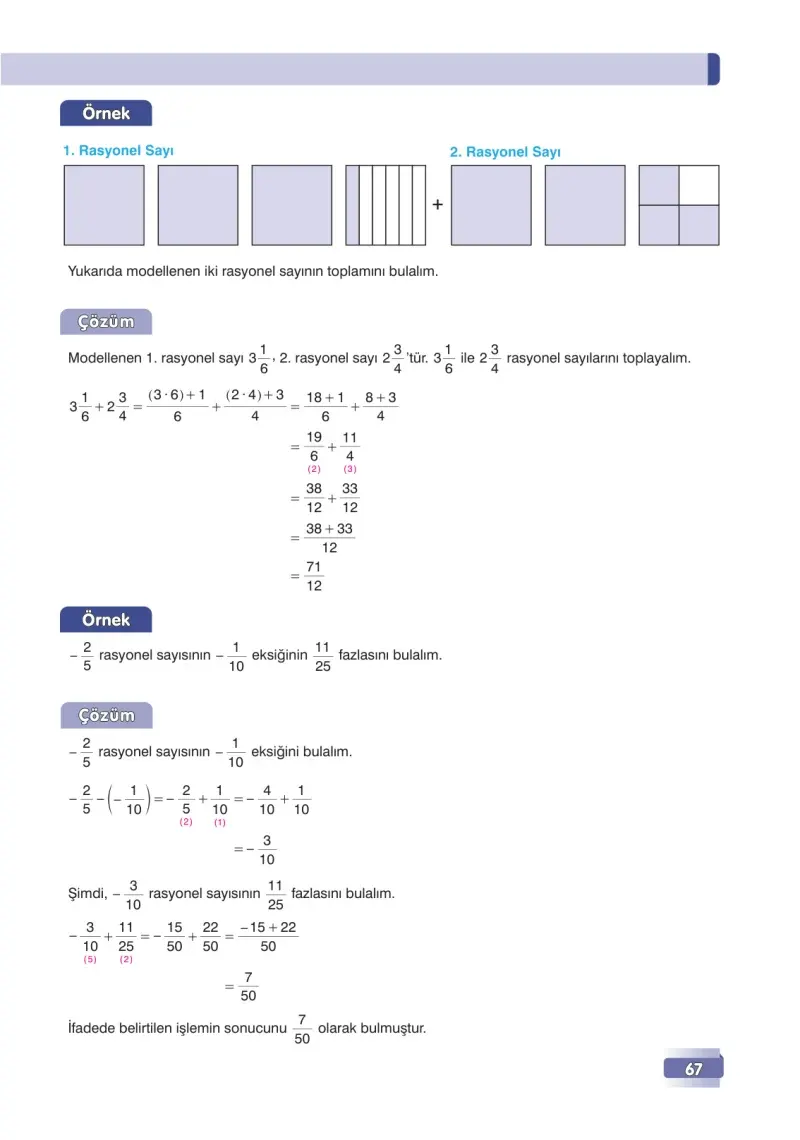 7. Sınıf Matematik Ders Kitabı Cevapları Edat Yayınları Sayfa 67