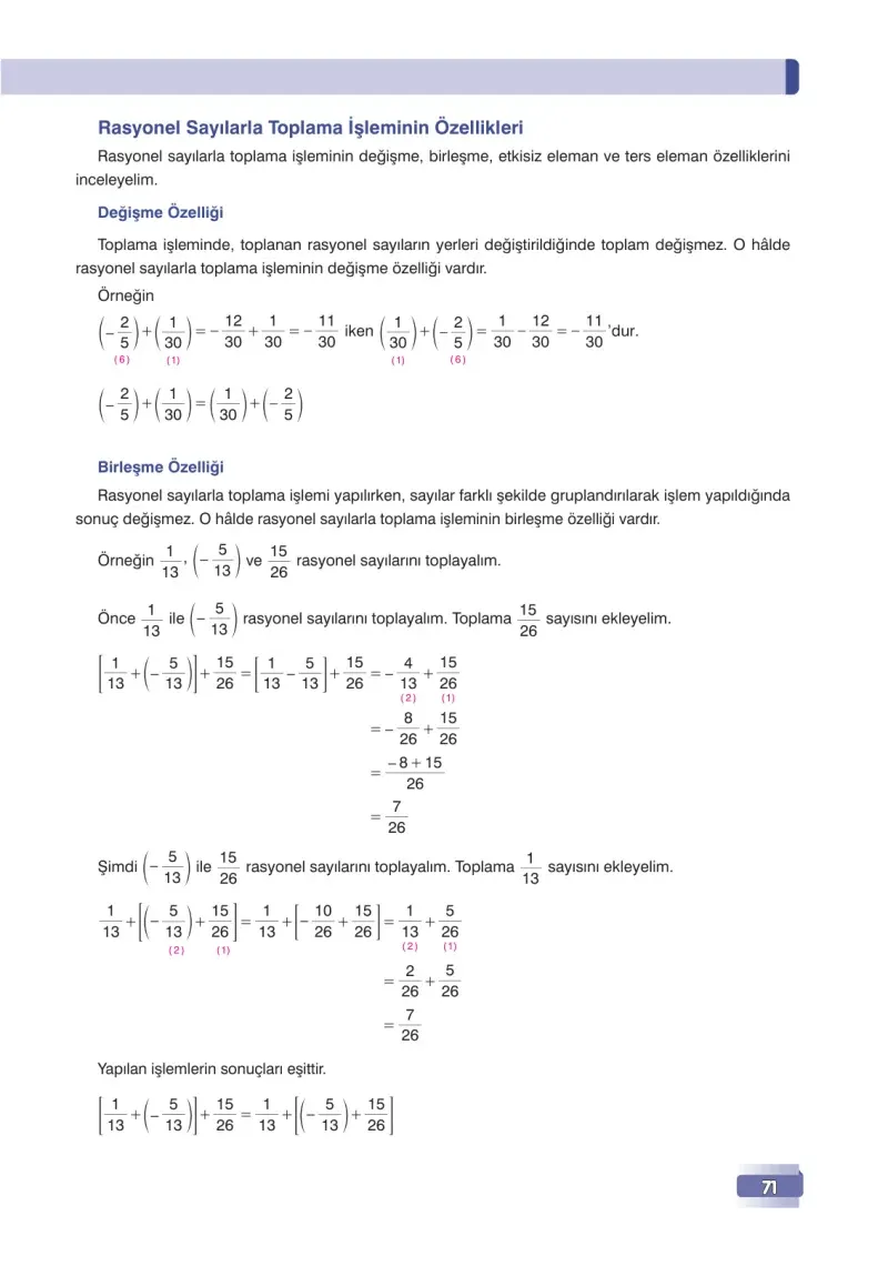 7. Sınıf Matematik Ders Kitabı Cevapları Edat Yayınları Sayfa 71