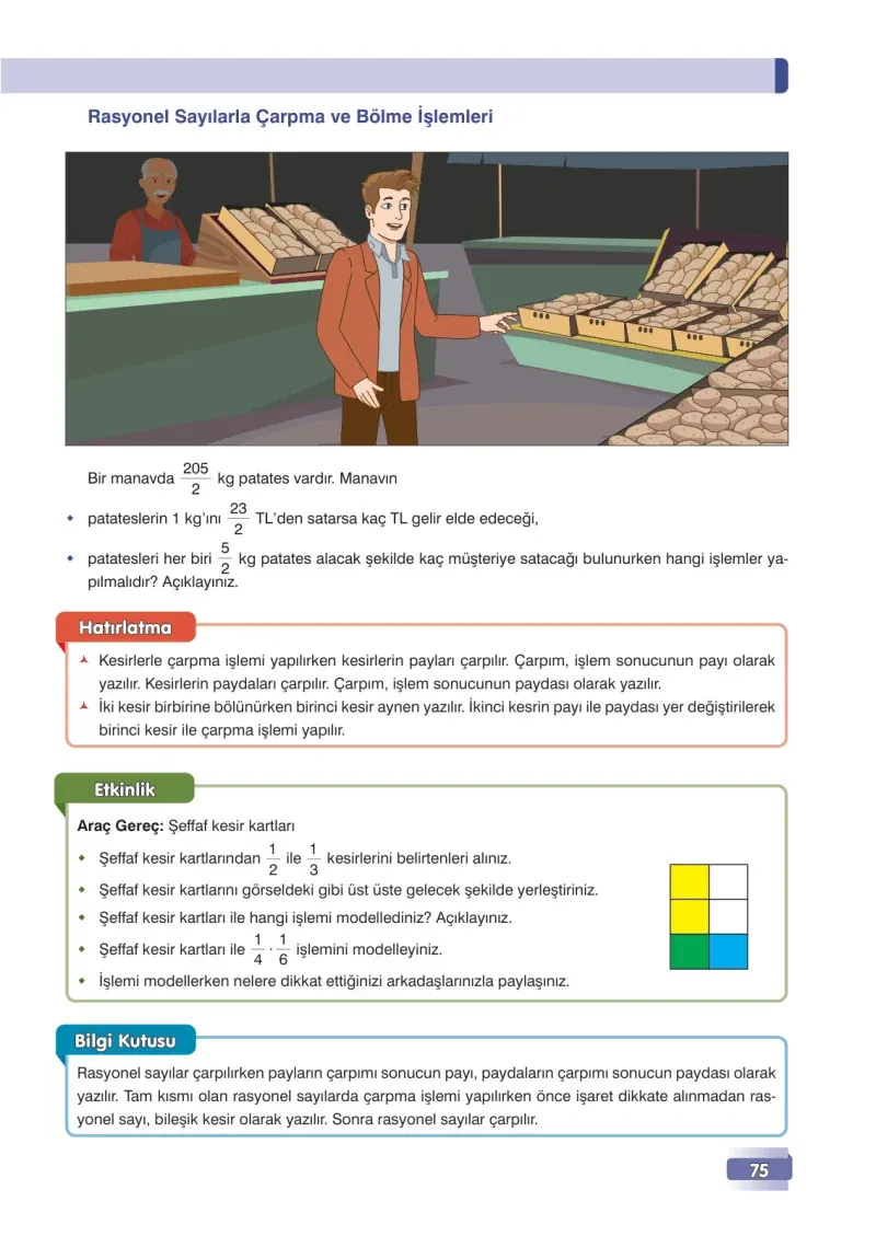 7. Sınıf Matematik Ders Kitabı Cevapları Edat Yayınları Sayfa 75