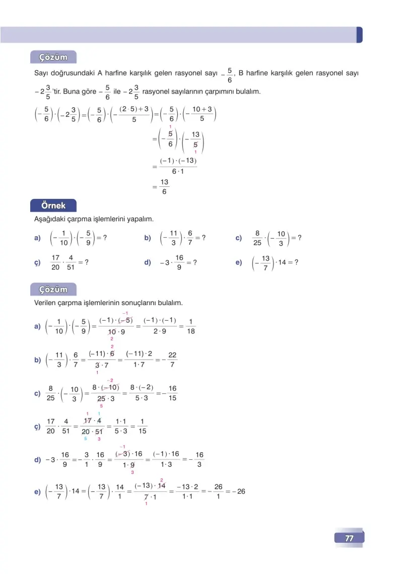 7. Sınıf Matematik Ders Kitabı Cevapları Edat Yayınları Sayfa 77