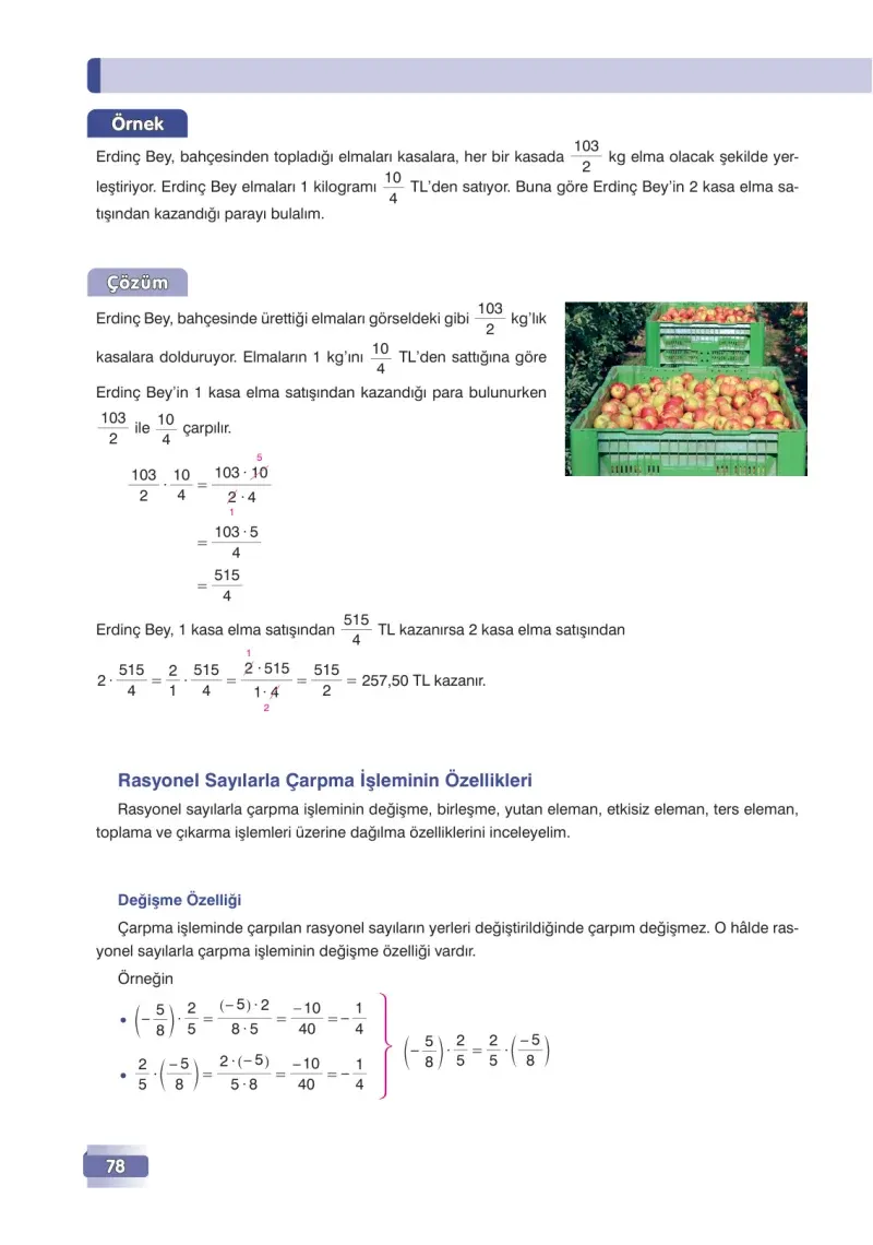 7. Sınıf Matematik Ders Kitabı Cevapları Edat Yayınları Sayfa 78