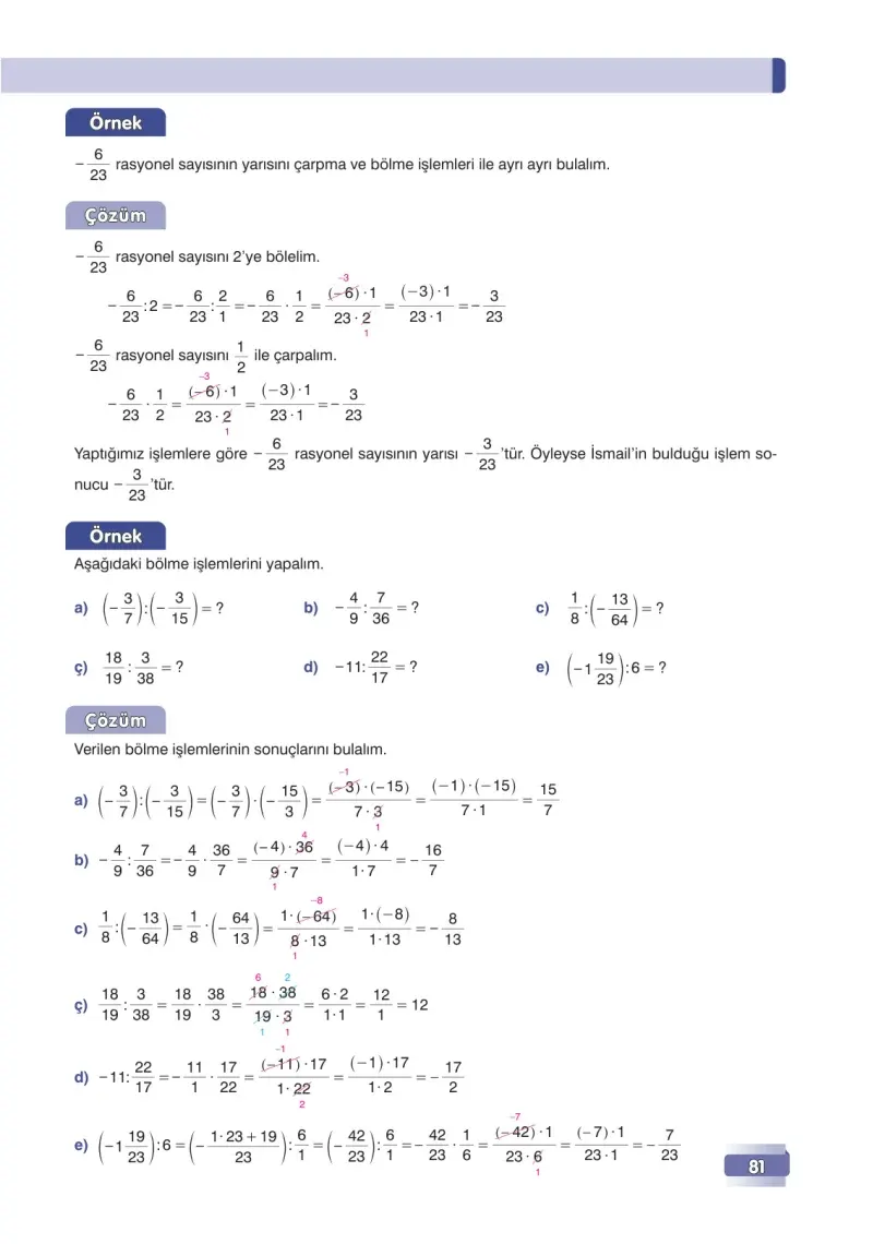 7. Sınıf Matematik Ders Kitabı Cevapları Edat Yayınları Sayfa 81