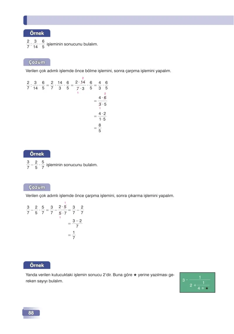 7. Sınıf Matematik Ders Kitabı Cevapları Edat Yayınları Sayfa 88