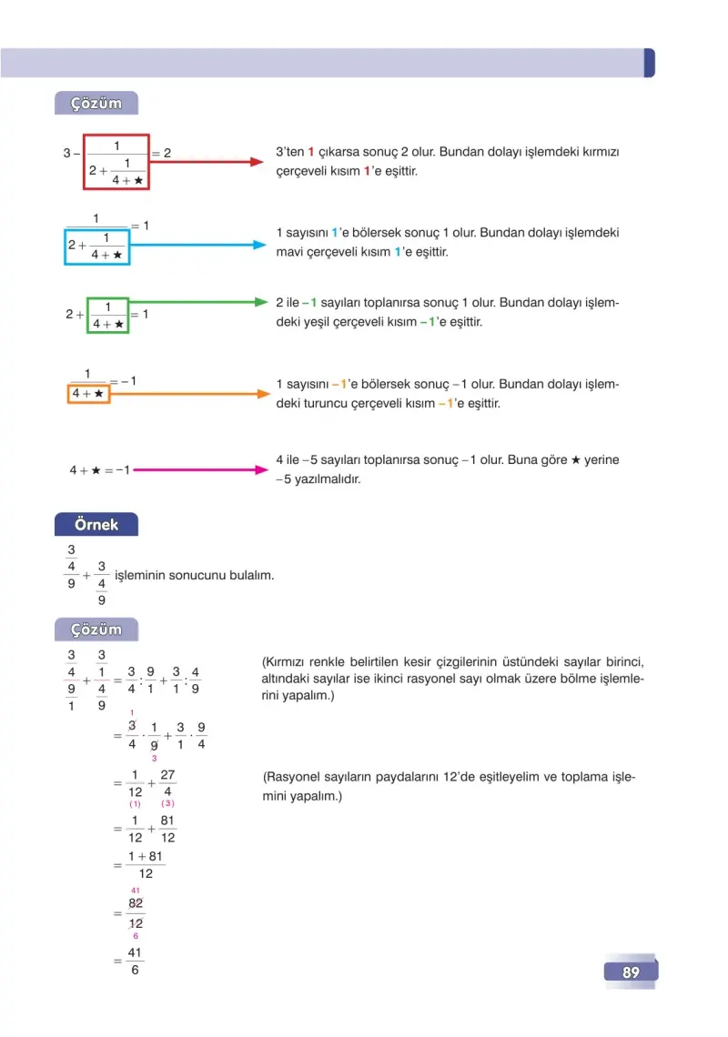 7. Sınıf Matematik Ders Kitabı Cevapları Edat Yayınları Sayfa 89