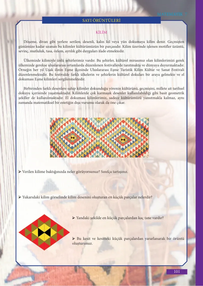 7. Sınıf Matematik Ders Kitabı Cevapları Meb Yayınları Sayfa 101