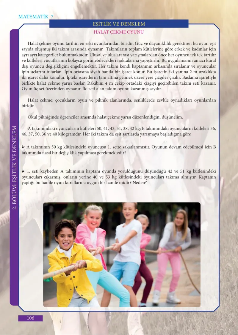 7. Sınıf Matematik Ders Kitabı Cevapları Meb Yayınları Sayfa 106