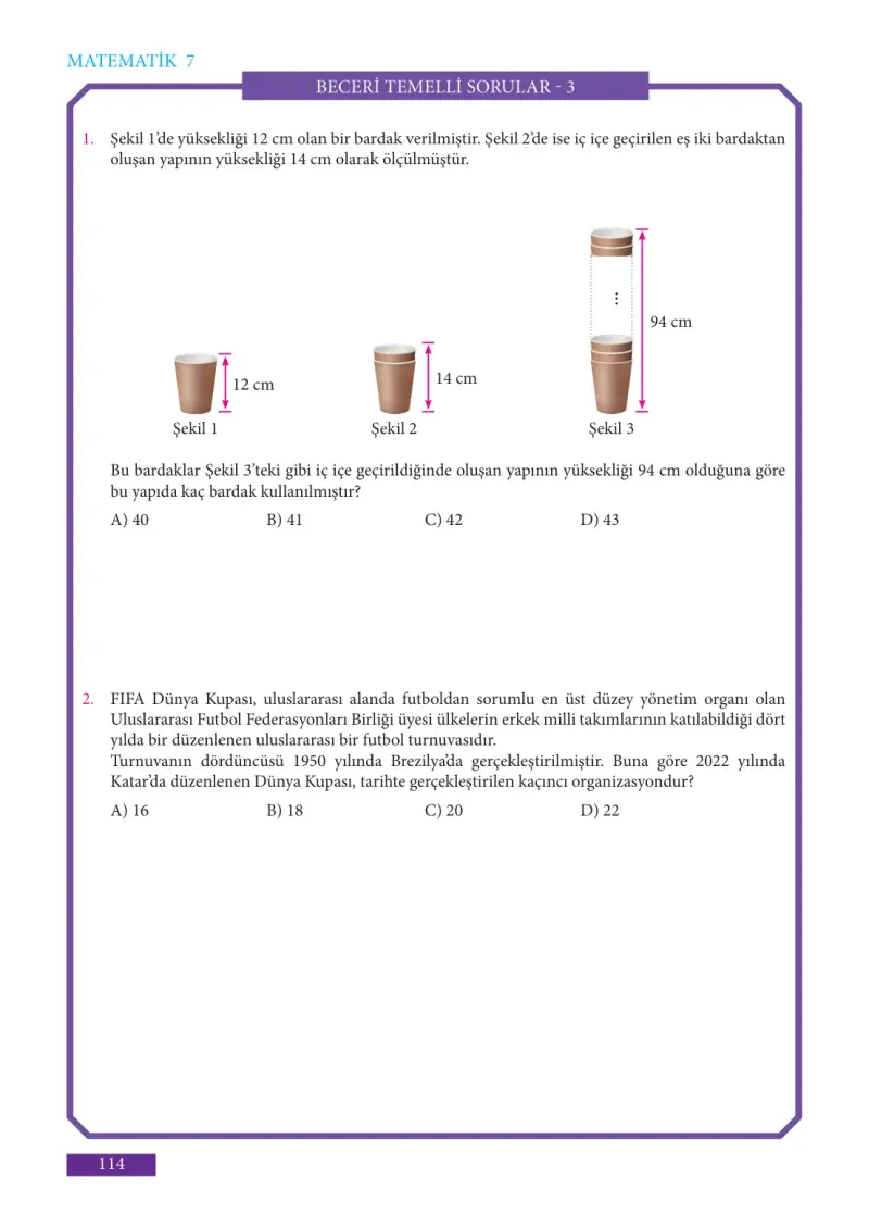 7. Sınıf Matematik Ders Kitabı Cevapları Meb Yayınları Sayfa 114