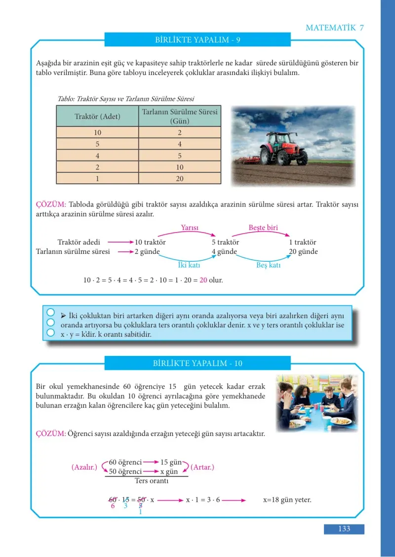 7. Sınıf Matematik Ders Kitabı Cevapları Meb Yayınları Sayfa 133