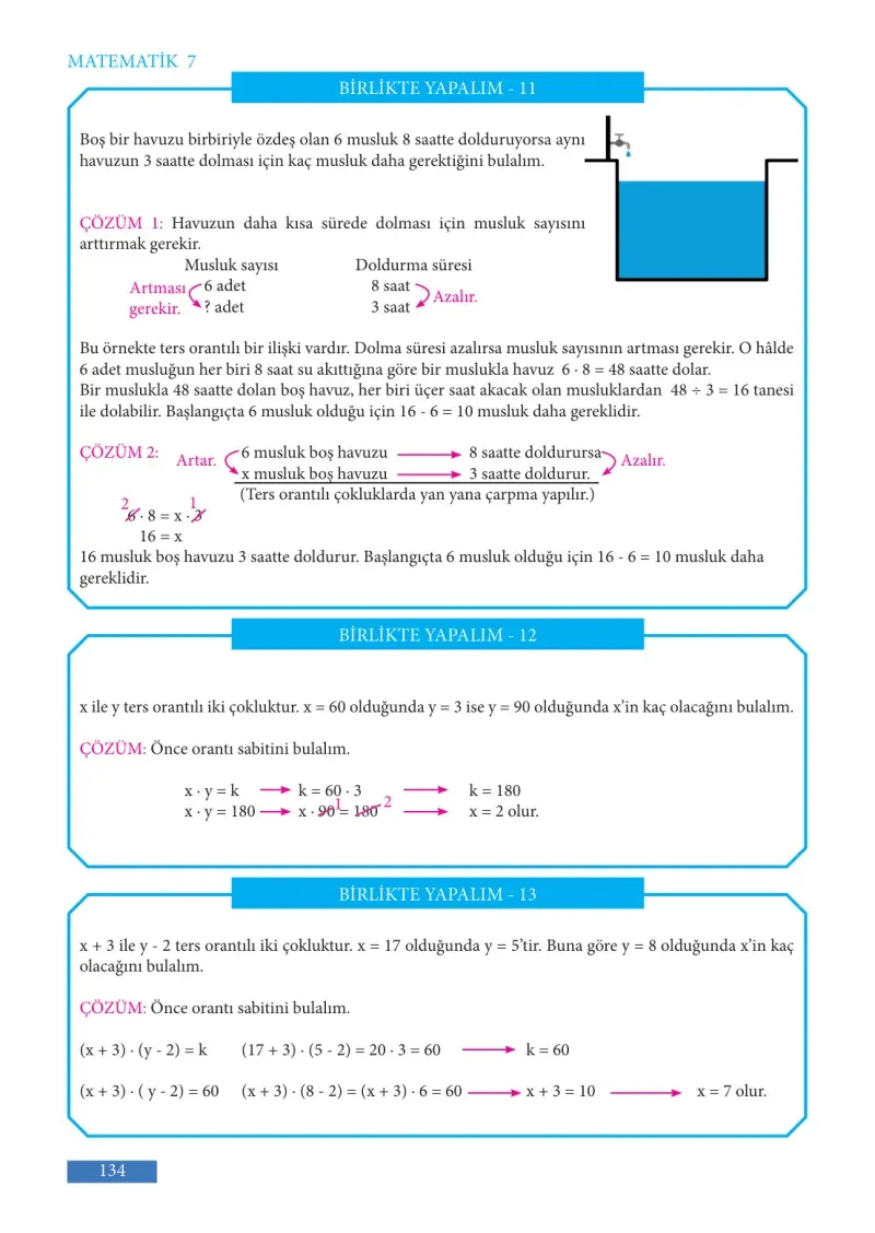 7. Sınıf Matematik Ders Kitabı Cevapları Meb Yayınları Sayfa 134