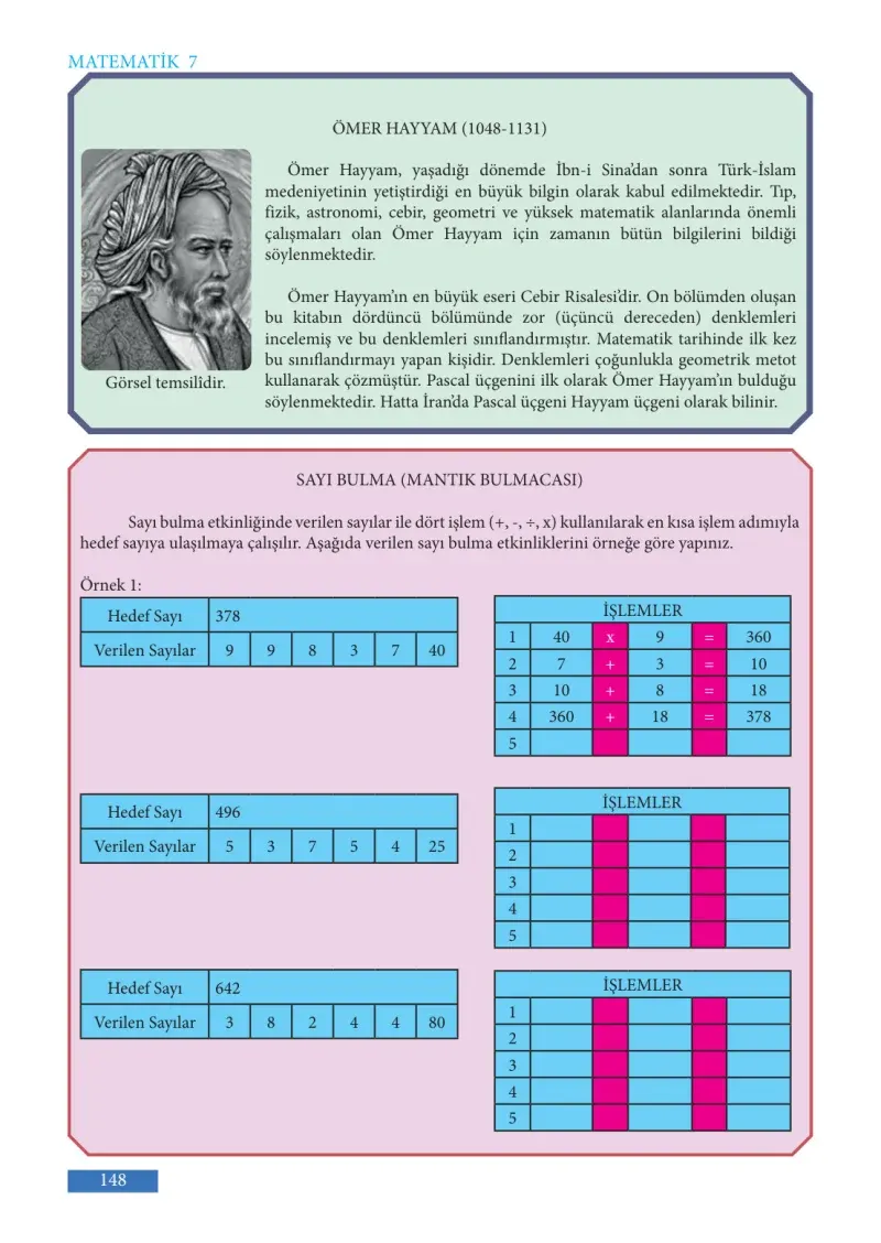7. Sınıf Matematik Ders Kitabı Cevapları Meb Yayınları Sayfa 148