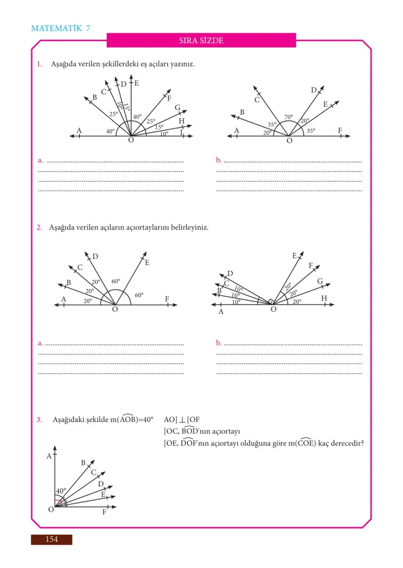 7. Sınıf Matematik Ders Kitabı Cevapları Meb Yayınları Sayfa 154