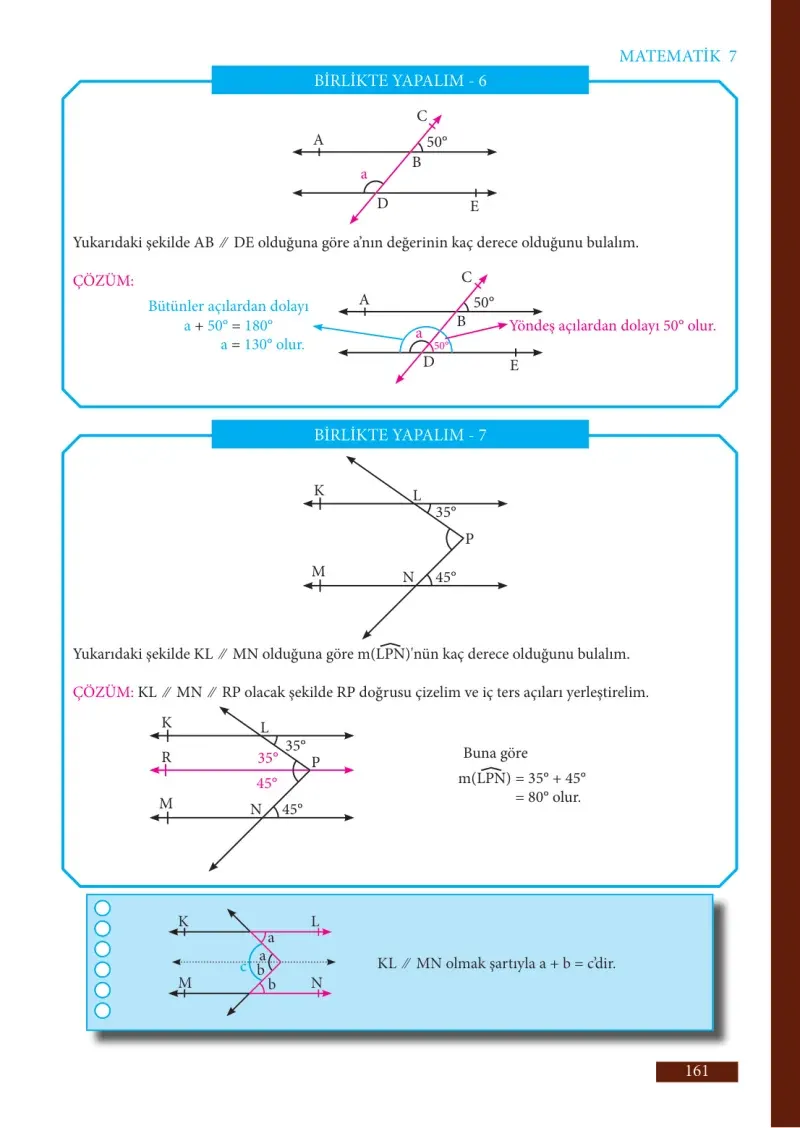 7. Sınıf Matematik Ders Kitabı Cevapları Meb Yayınları Sayfa 161