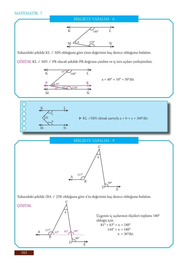 7. Sınıf Matematik Ders Kitabı Cevapları Meb Yayınları Sayfa 162