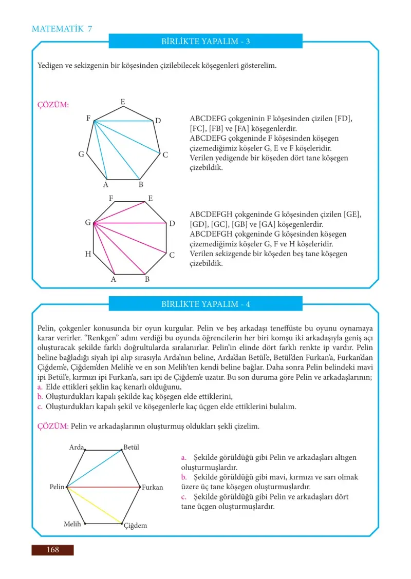 7. Sınıf Matematik Ders Kitabı Cevapları Meb Yayınları Sayfa 168