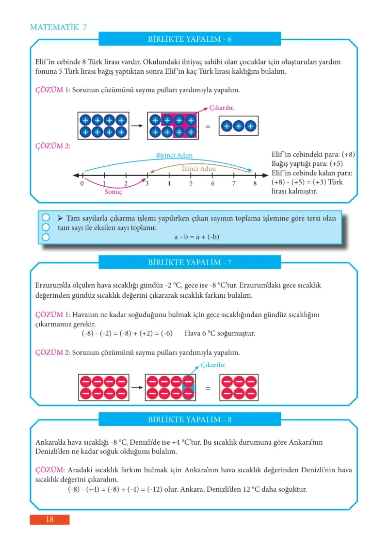 7. Sınıf Matematik Ders Kitabı Cevapları Meb Yayınları Sayfa 18
