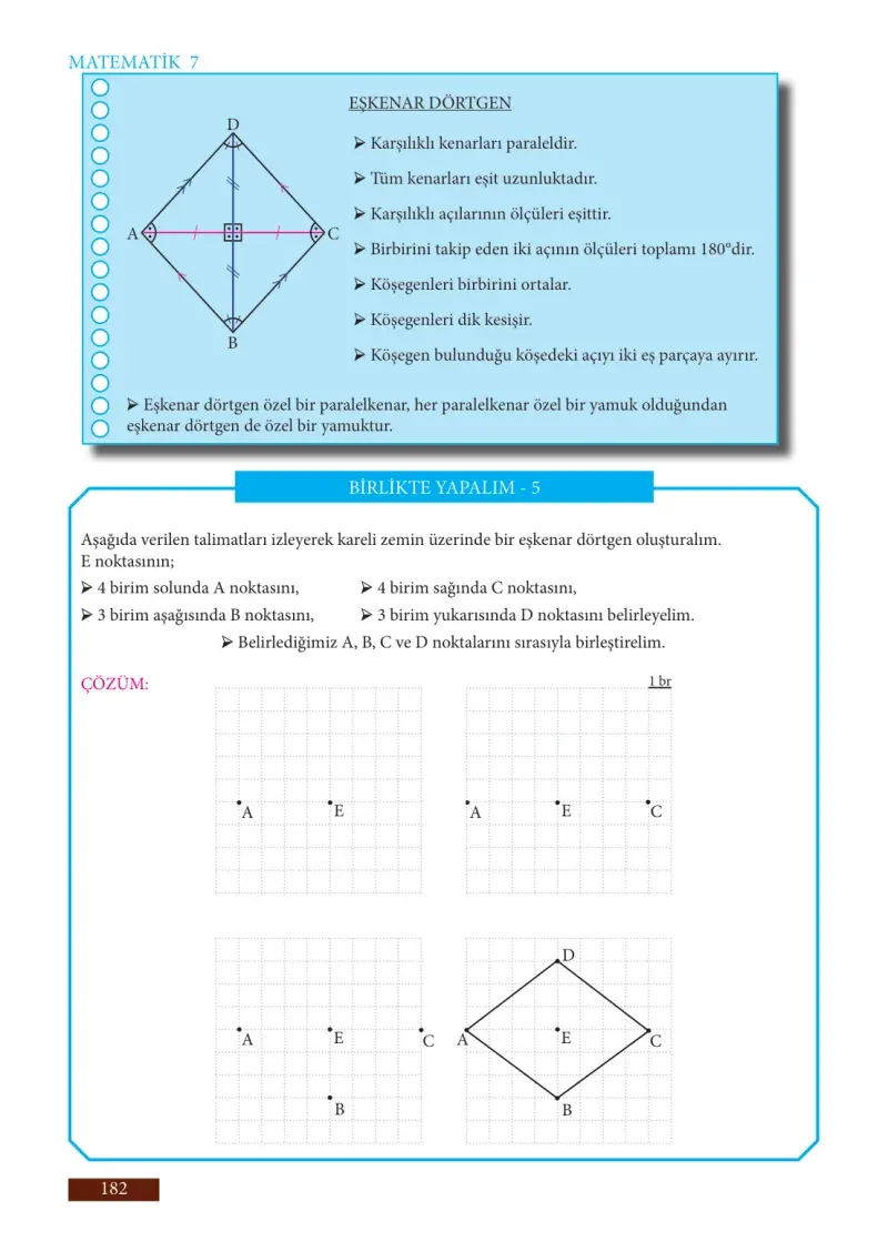 7. Sınıf Matematik Ders Kitabı Cevapları Meb Yayınları Sayfa 182